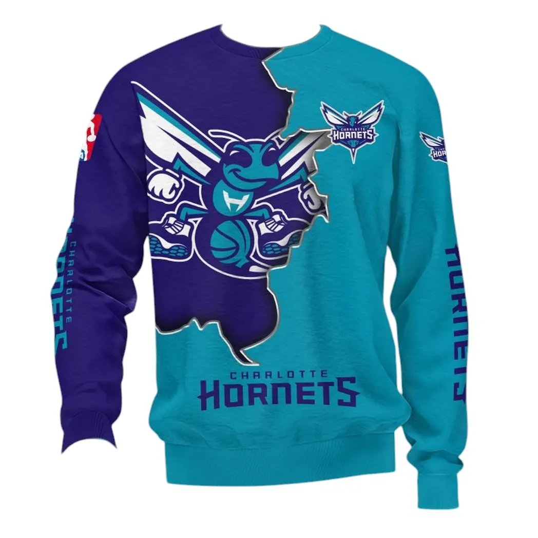 charlotte hornets sweatshirt allover druck sweatshirt geschenk fr fan charlotte hornets nba83060225028 qujbh