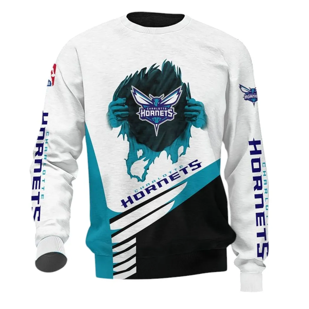 charlotte hornets sweatshirt allover druck sweatshirt geschenk fr fan charlotte hornets nba83060225030 6z85d