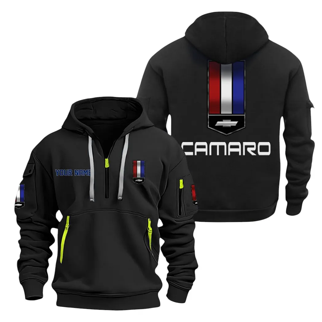 Chevrolet Camaro Half Zip Hoodie For Men, Gift For Chevrolet Camaro Lovers CAR20022125702 - Schwarz