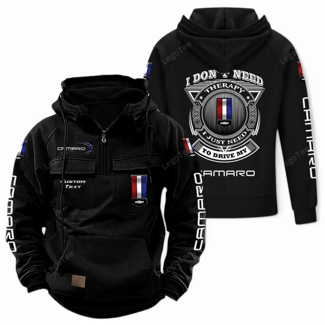 Chevrolet Camaro Tactical Quarter Zip Hoodie CAR106021525042 - Schwarz
