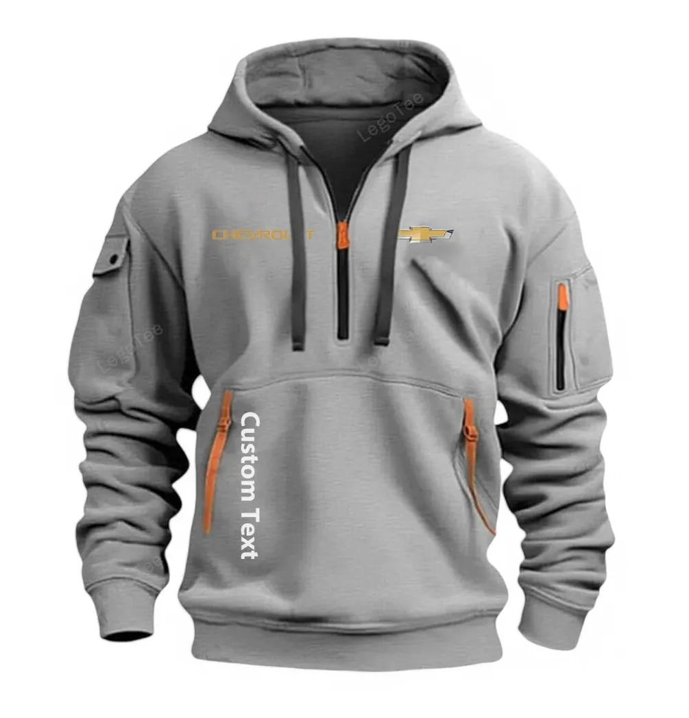 chevrolet half zip hoodie for men gift for him husband boyfriend grau car112021425562 2 oh2c3