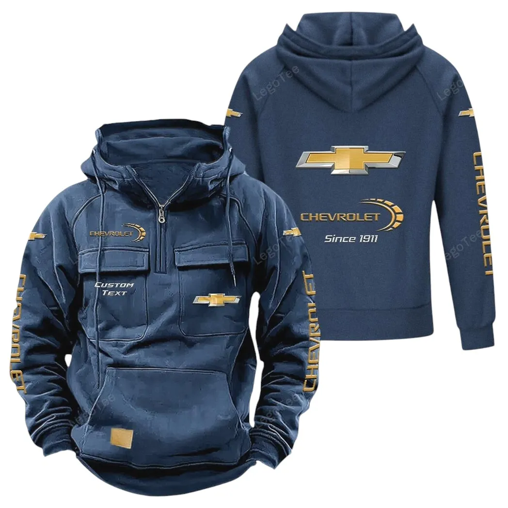 Chevrolet Hoodie Reißverschluss Taktischer, All-Over-Print-Hoodie Chevrolet - Dunkelblau CAR96021425680-3