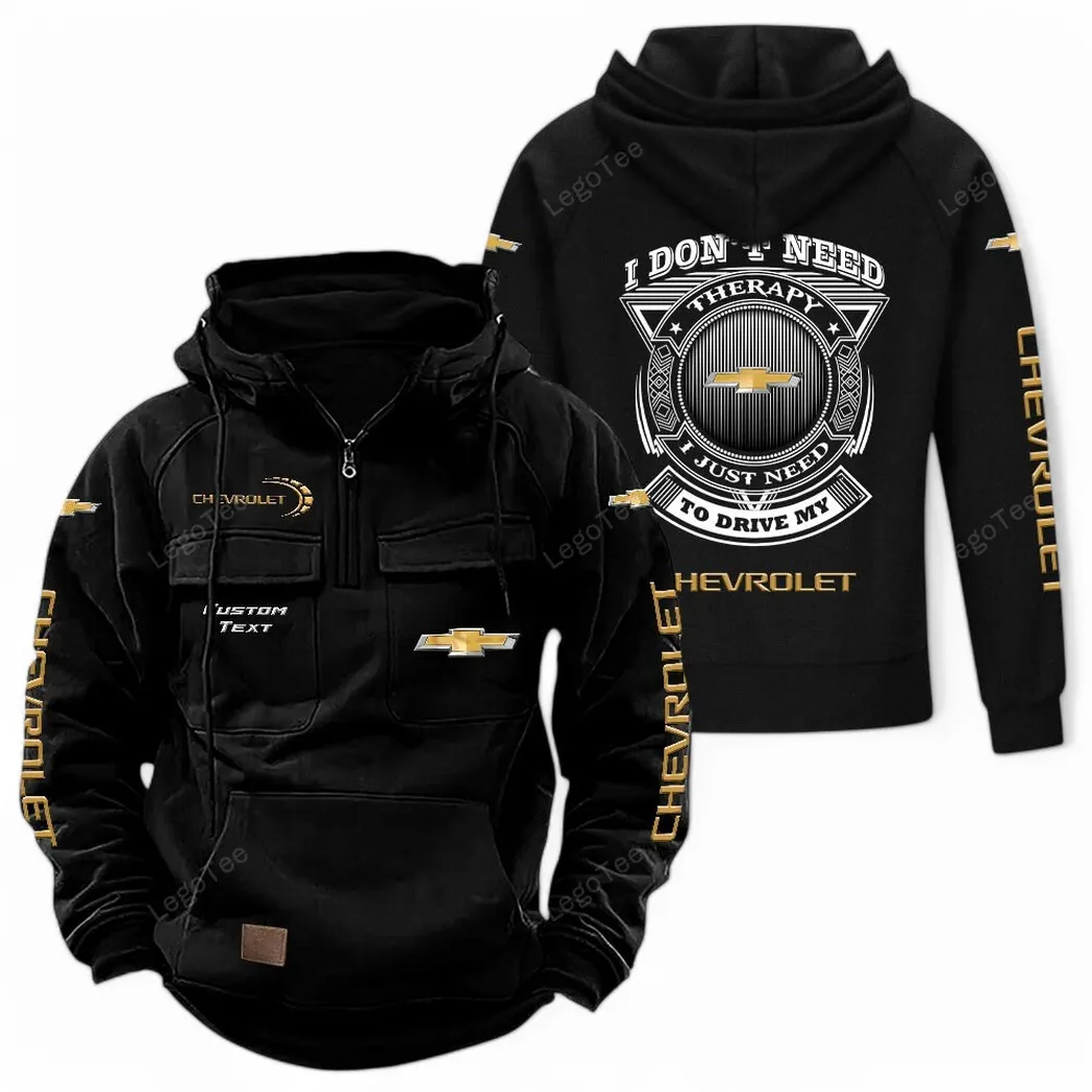Chevrolet Tactical Quarter Zip Hoodie CAR106021525011 - Schwarz