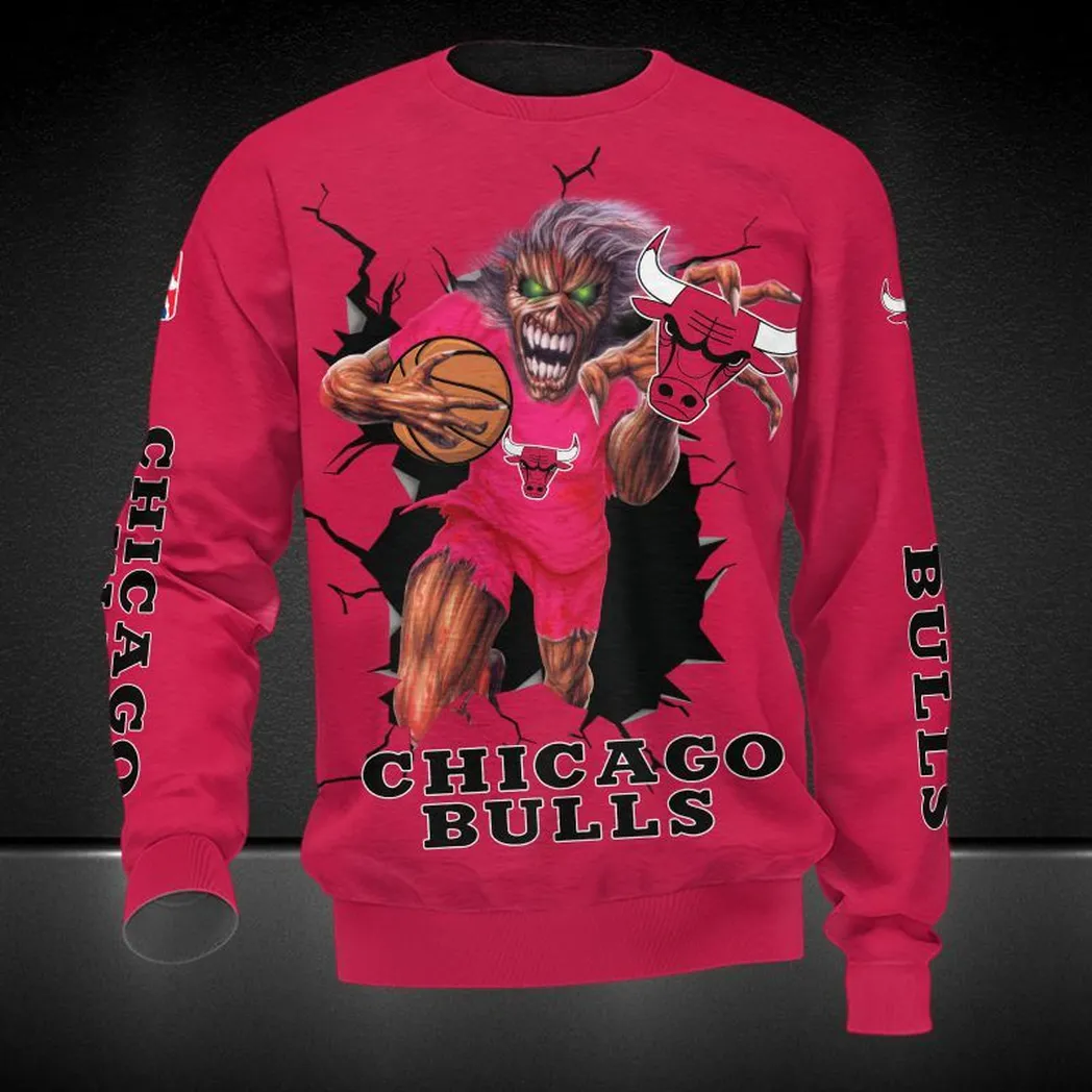 chicago bulls sweatshirt allover druck sweatshirt geschenk fr fan chicago bulls nba83060225032 o1wo8