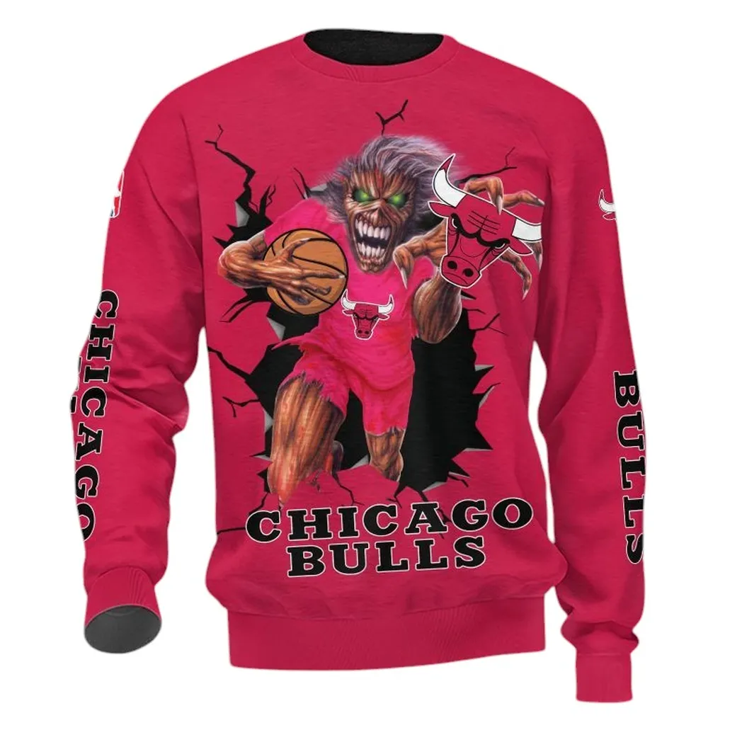 chicago bulls sweatshirt allover druck sweatshirt geschenk fr fan chicago bulls nba83060225032 qnnp0