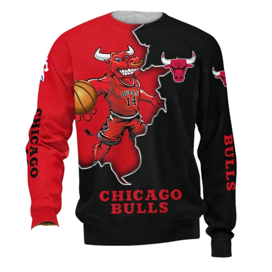chicago bulls sweatshirt allover druck sweatshirt geschenk fr fan chicago bulls nba83060225033 b42k0