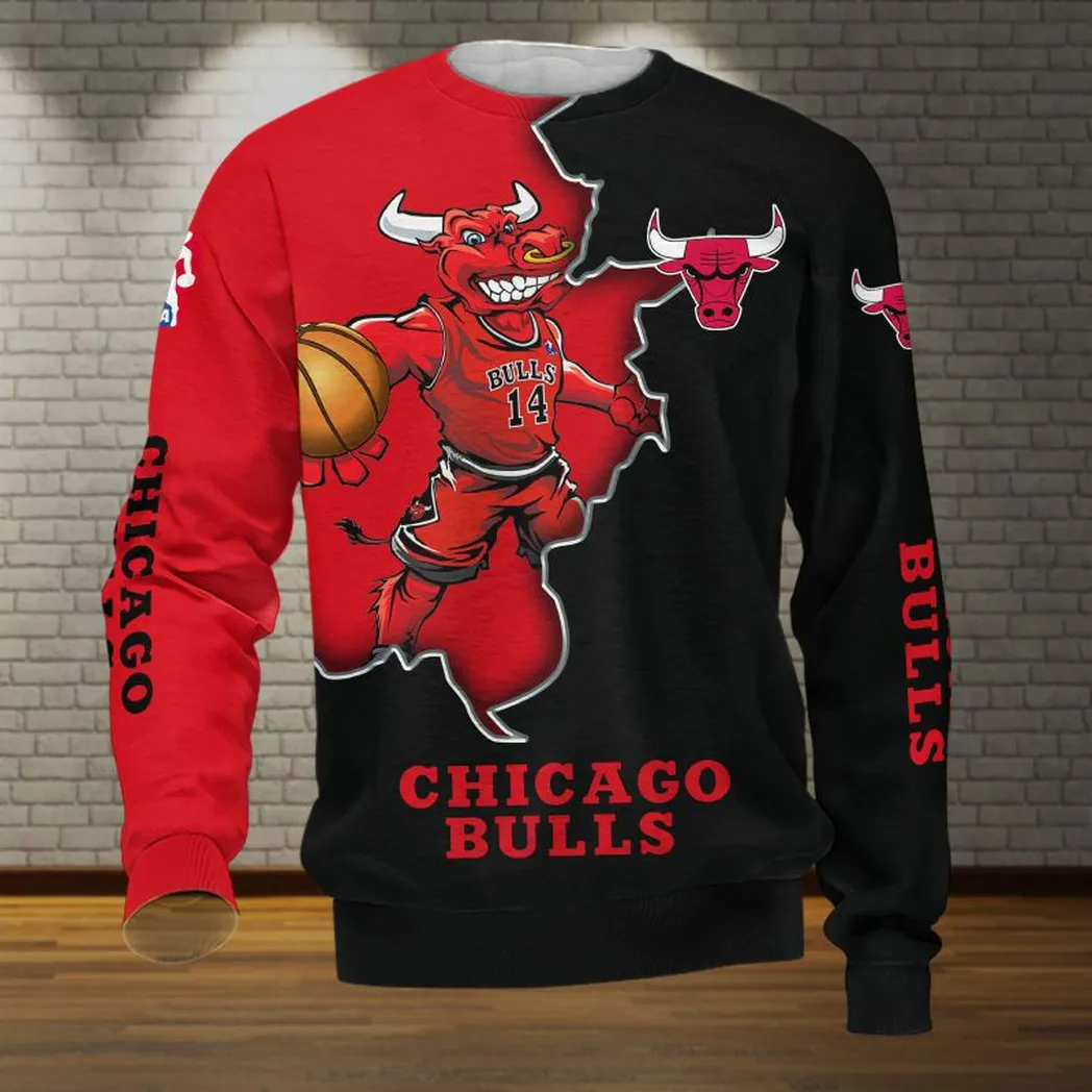 chicago bulls sweatshirt allover druck sweatshirt geschenk fr fan chicago bulls nba83060225033 euqhb
