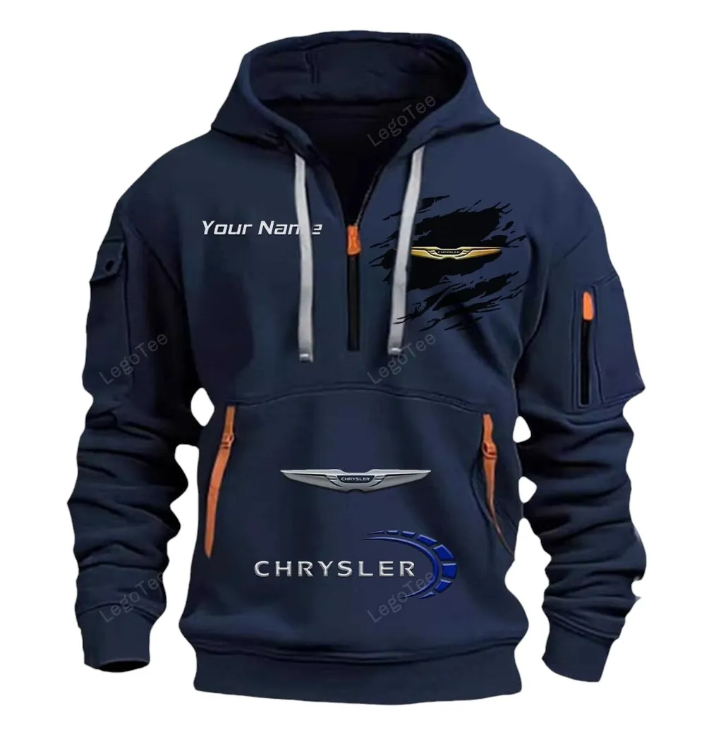 chrysler half zip hoodie car113021425821 best gift for him husband boyfriend marineblau vbulo