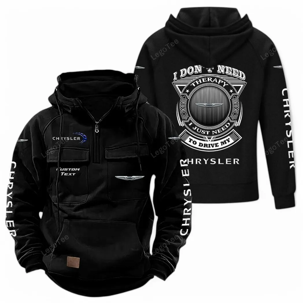 Chrysler Tactical Quarter Zip Hoodie CAR106021525058 - Schwarz