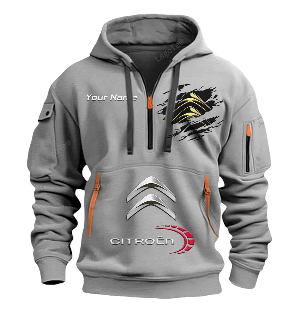 citroen half zip hoodie car113021425815 best gift for him husband boyfriend grau evvu2