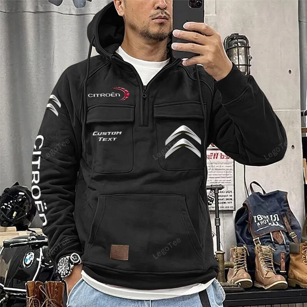 citroen tactical quarter zip hoodie car106021525044 schwarz kaup8