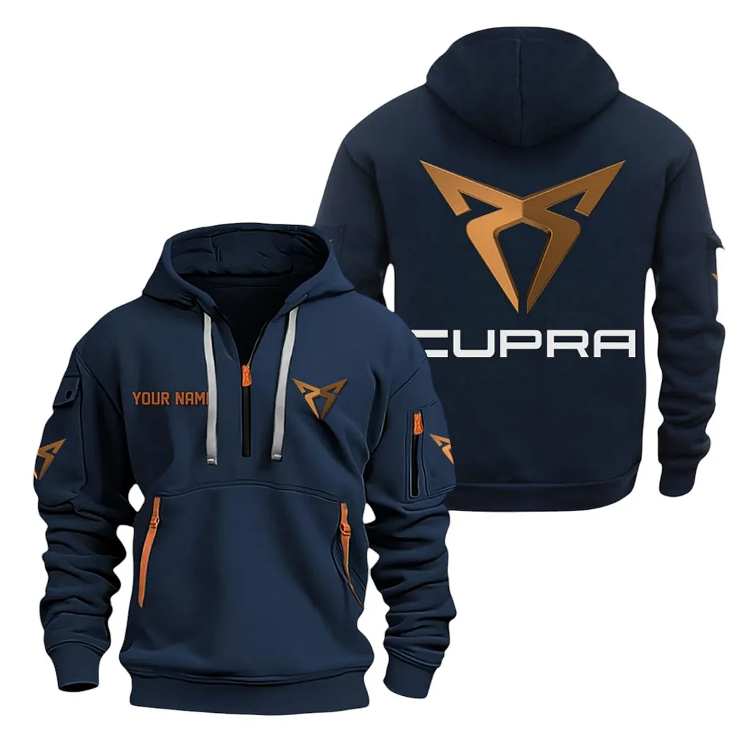 Cupra Half Zip Hoodie For Men, Gift For Cupra Lovers CAR20022125753 - Marineblau