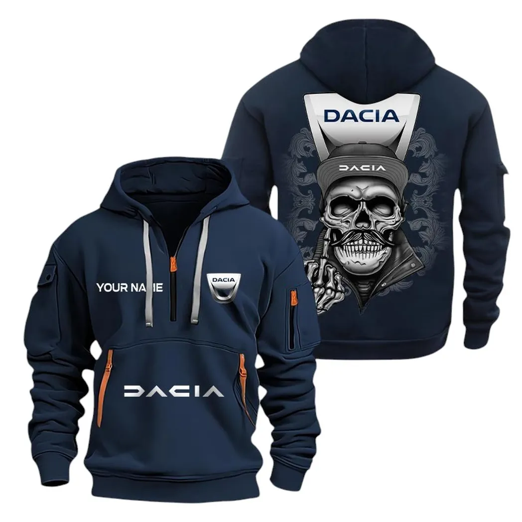 Dacia Half Zip Hoodie For Men, Gift For Dacia Fan CAR166022625122 - Marineblau