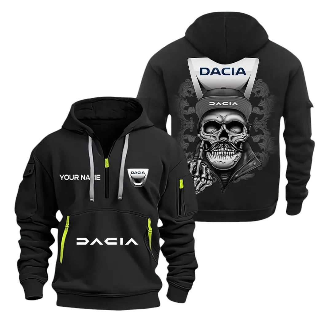 dacia half zip hoodie for men gift for dacia fan car166022625122 schwarz obsre