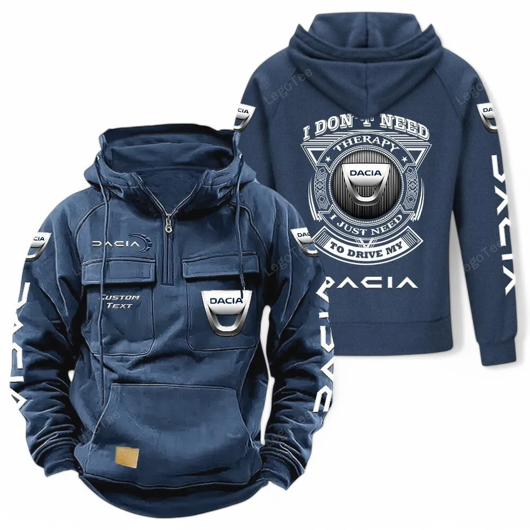 dacia tactical quarter zip hoodie car106021525053 dunkelblau urt5g