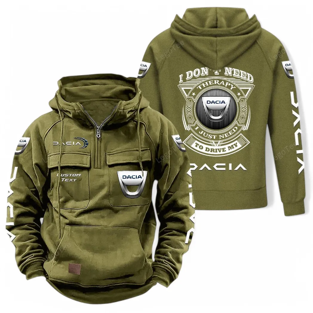 dacia tactical quarter zip hoodie car106021525053 olivgrn
