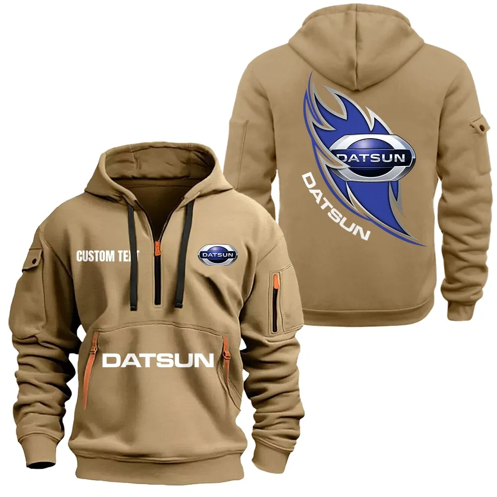 datsun hoodie reiverschluss car1701112064 car kapuzenpullover mit allover druck khaki uljiq