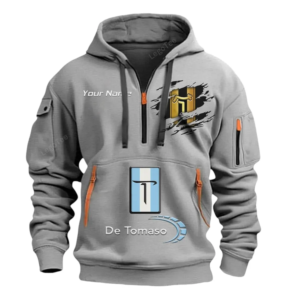 de tomaso half zip hoodie car113021425828 best gift for him husband boyfriend grau lilwc
