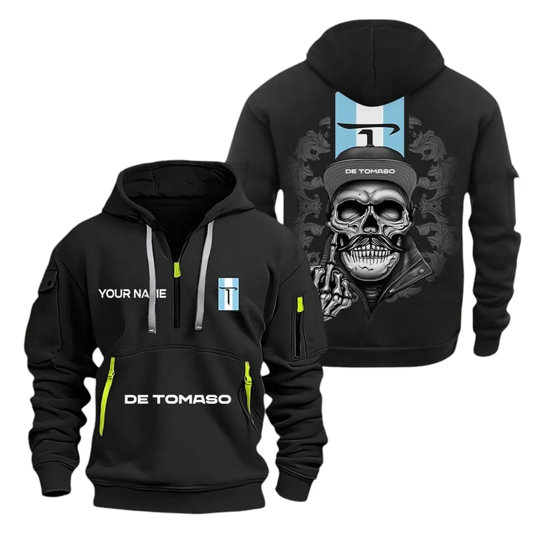 de tomaso half zip hoodie for men gift for de tomaso fan car166022625142 schwarz 1vhve