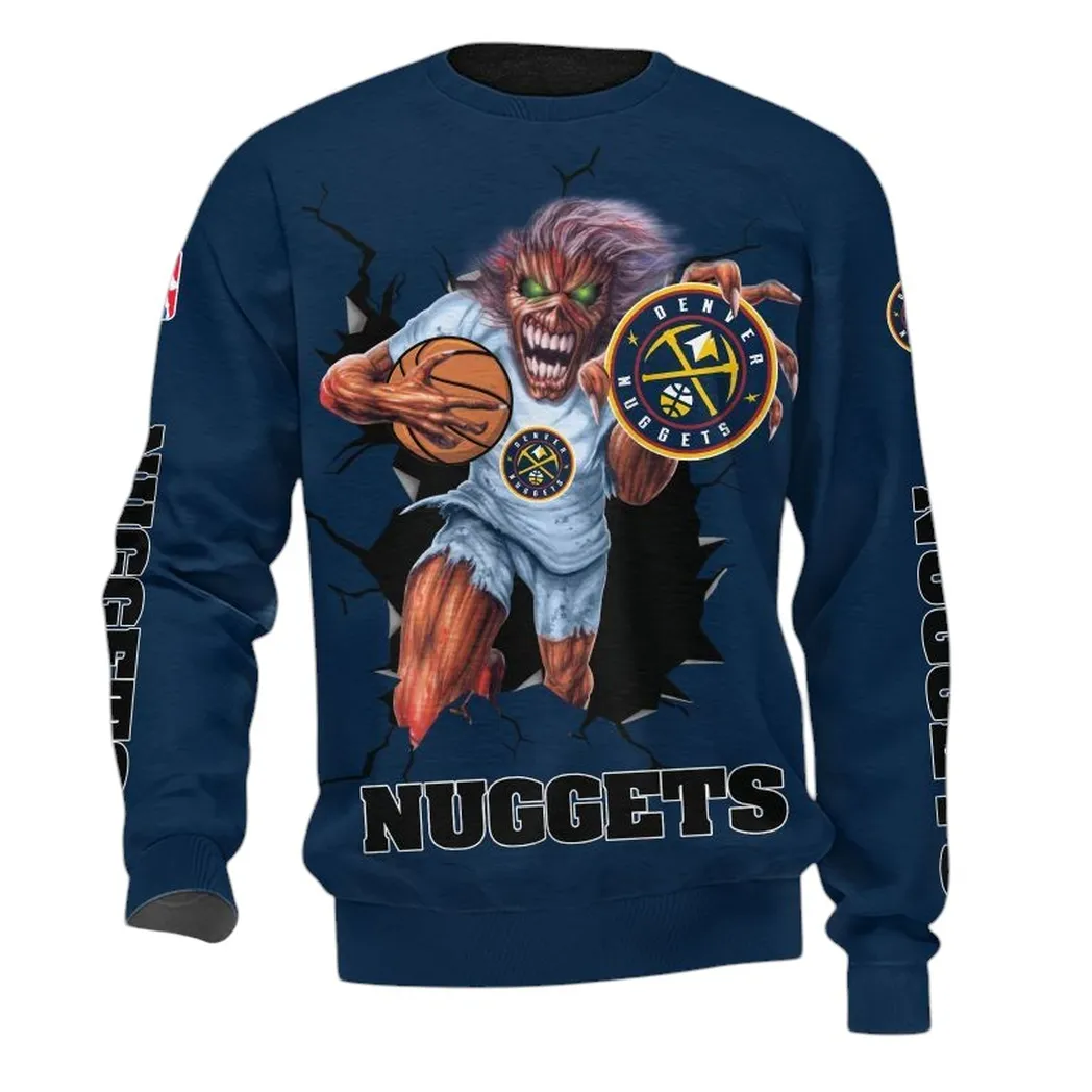 denver nuggets sweatshirt allover druck sweatshirt geschenk fr fan denver nuggets nba83060225047 jl4o6