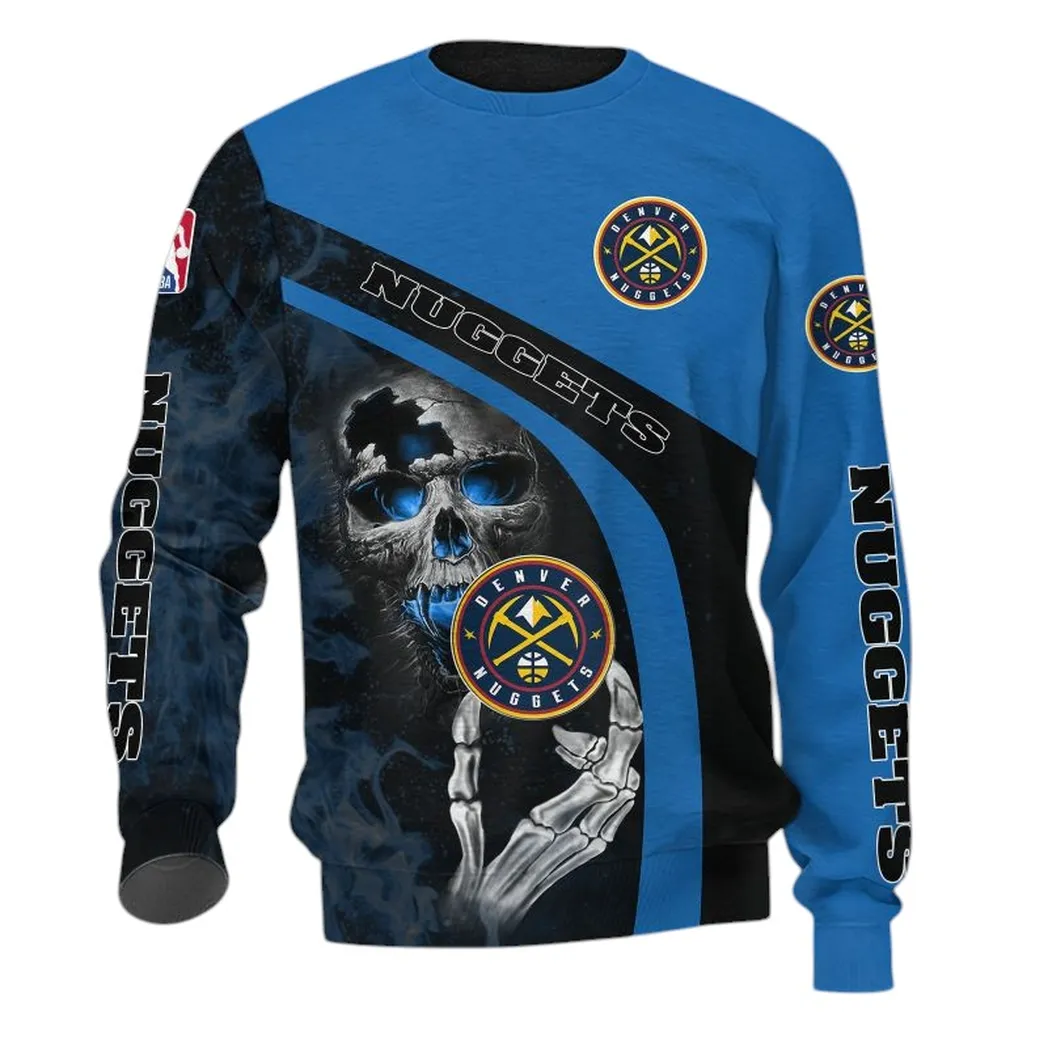 denver nuggets sweatshirt allover druck sweatshirt geschenk fr fan denver nuggets nba83060225051 kun1s