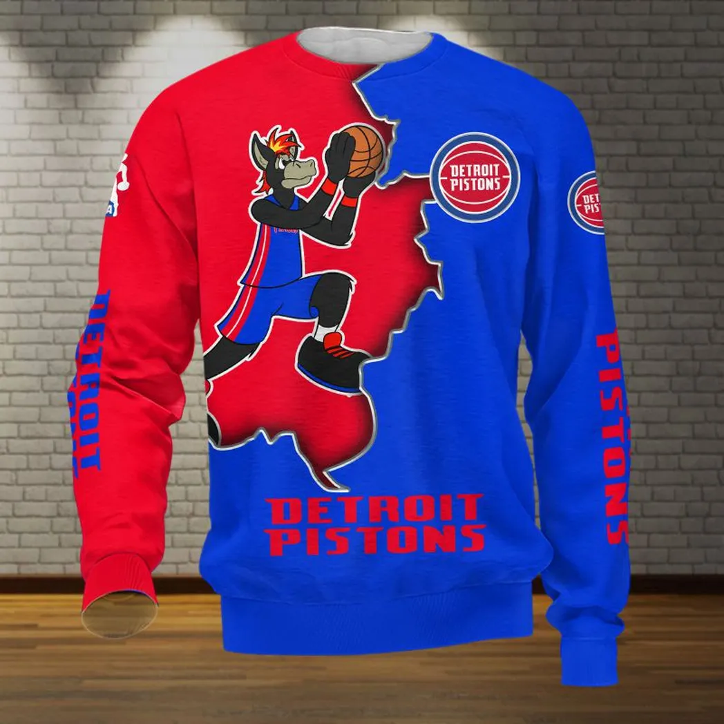 detroit pistons sweatshirt allover druck sweatshirt geschenk fr fan detroit pistons nba83060225053 zvakm