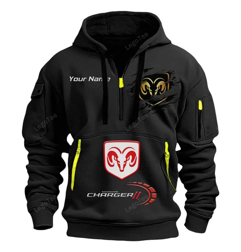 dodge charger half zip hoodie car113021425810 best gift for him husband boyfriend schwarz m77k2