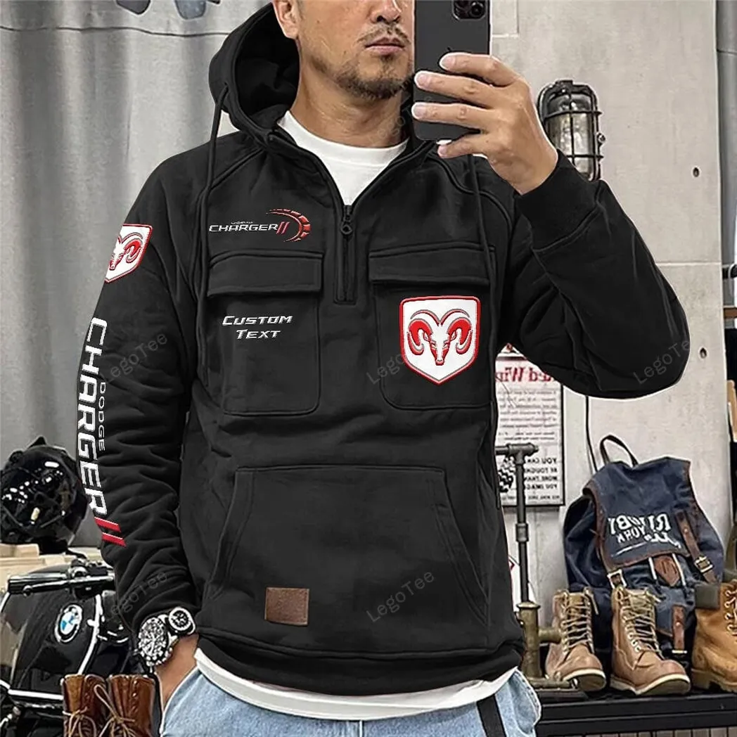 dodge charger hoodie reiverschluss taktischer all over print hoodie dodge charger schwarz car96021425712 2