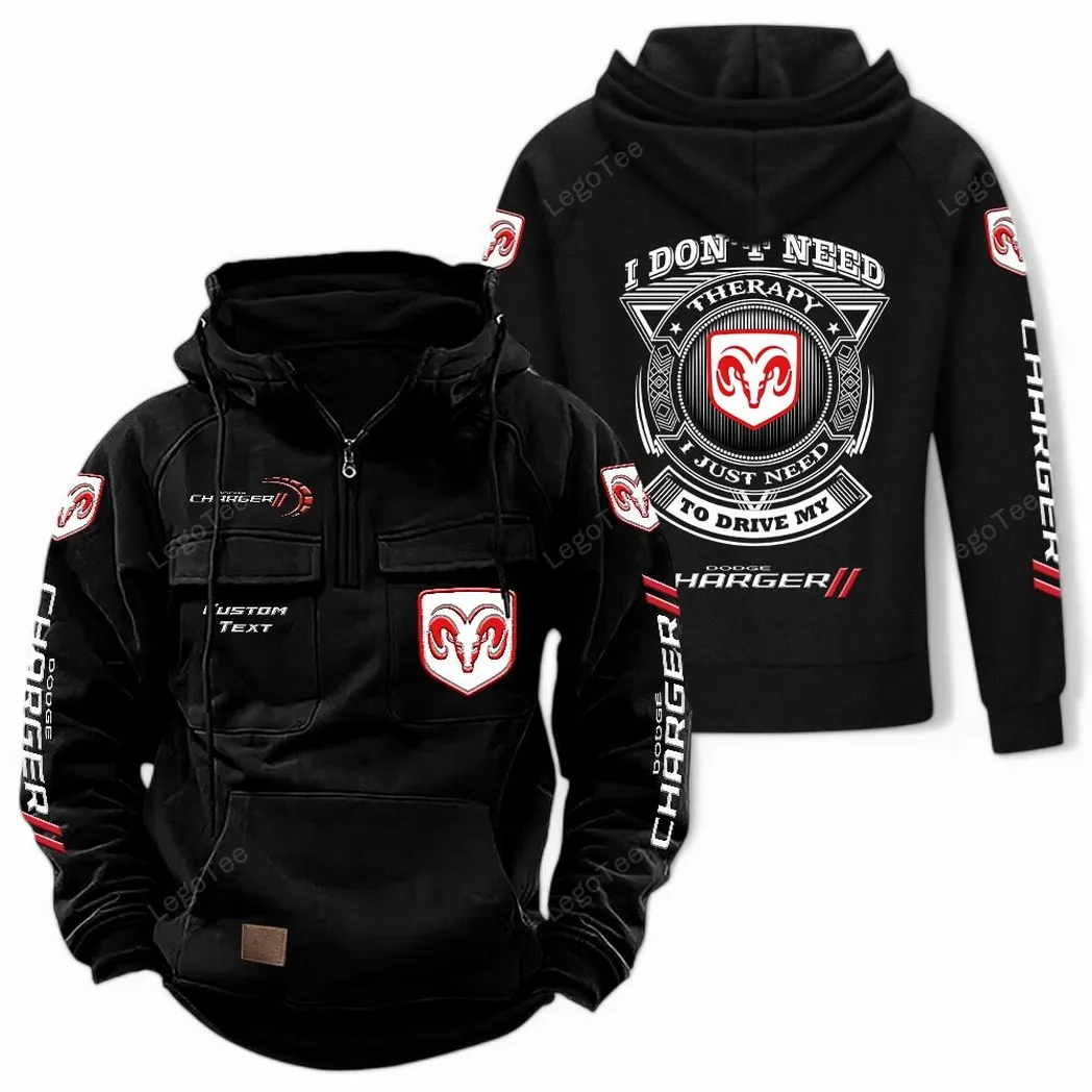dodge charger tactical quarter zip hoodie car106021525033 schwarz ws5az