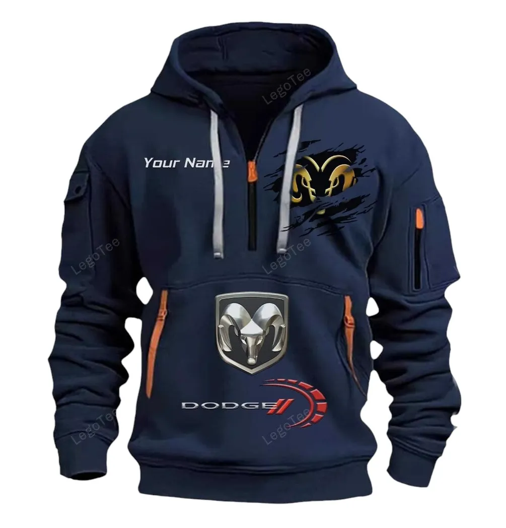 dodge half zip hoodie car113021425814 best gift for him husband boyfriend marineblau jz03m