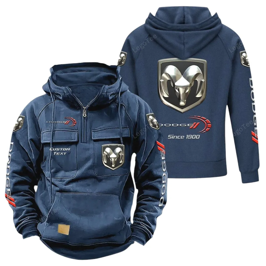 Dodge Hoodie Reißverschluss Taktischer, All-Over-Print-Hoodie Dodge - Dunkelblau CAR96021425713-3