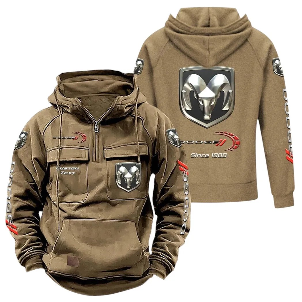 Dodge Hoodie Reißverschluss Taktischer, All-Over-Print-Hoodie Dodge - Khaki CAR96021425713-4