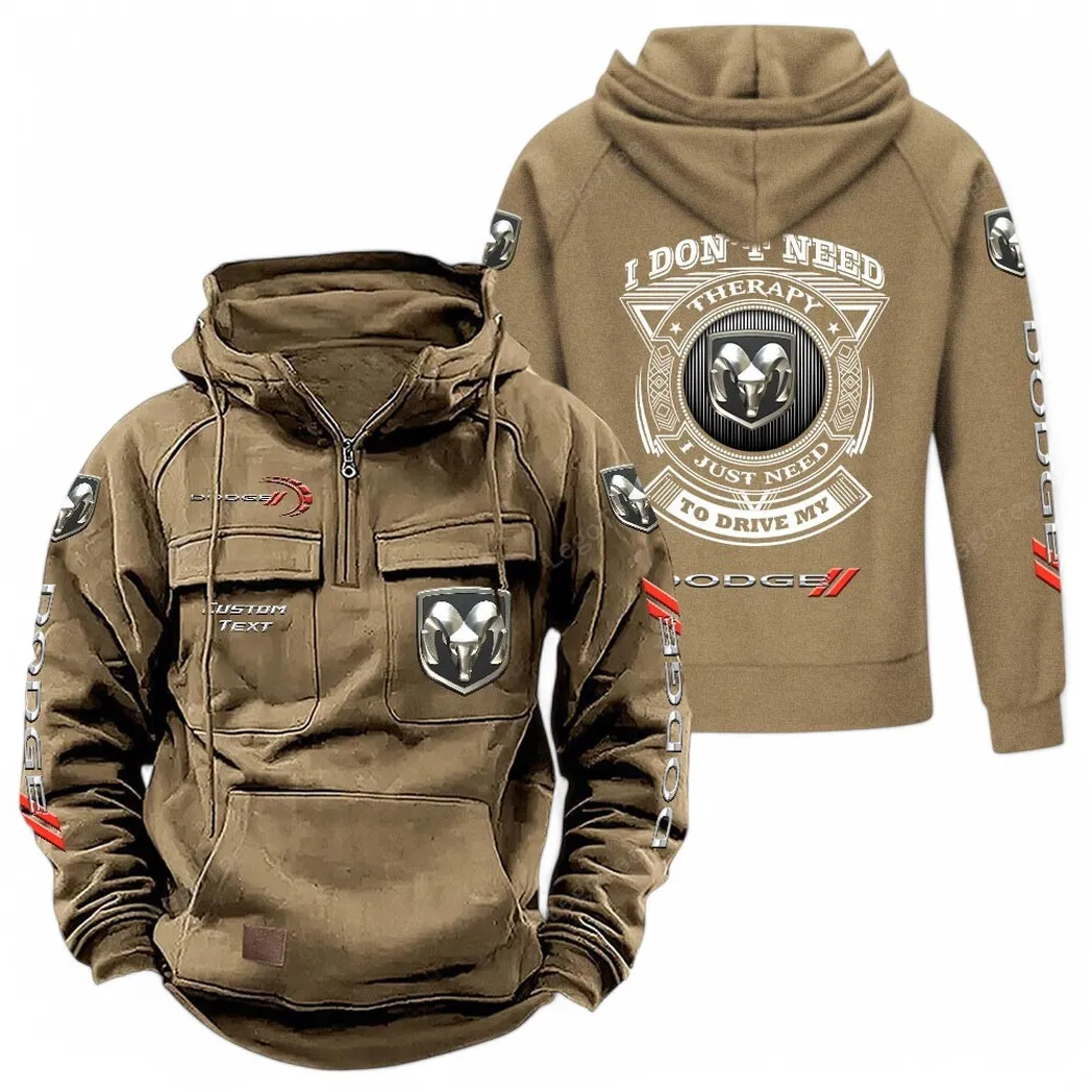 Dodge Tactical Quarter Zip Hoodie CAR106021525050 - Khaki
