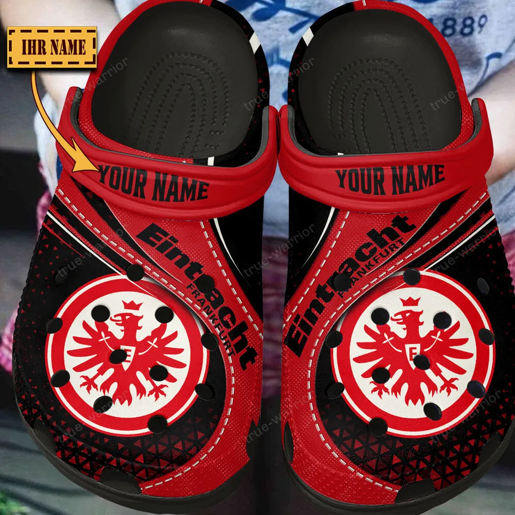 Eintracht Frankfurt Crocs Clogs, Geschenk für Fan Eintracht Frankfurt - Schwarz SPO108032