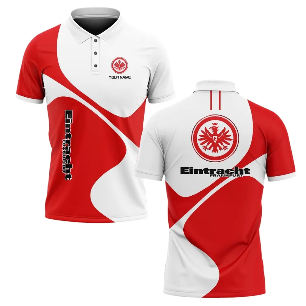 Eintracht Frankfurt Poloshirt Herren, All-Over-Print-Polohemd Eintracht Frankfurt Bundesliga SPO248015