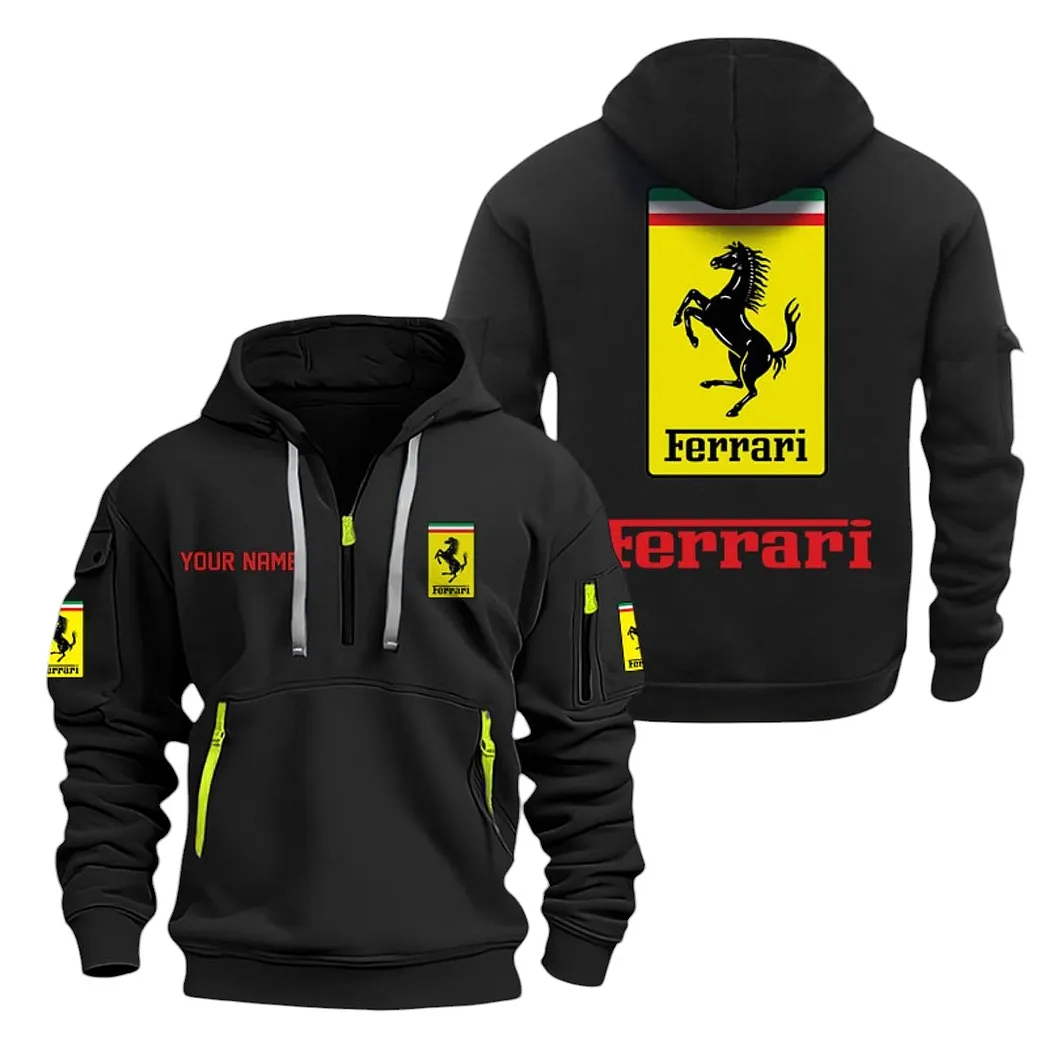 ferrari half zip hoodie for men gift for ferrari lovers car20022125671 schwarz udaqw