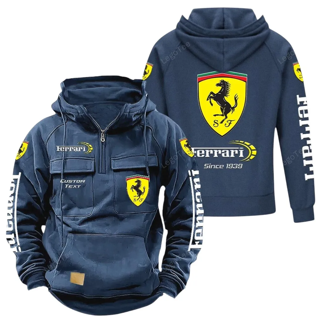 ferrari hoodie reiverschluss taktischer all over print hoodie ferrari dunkelblau car96021425683 3 7rmcq