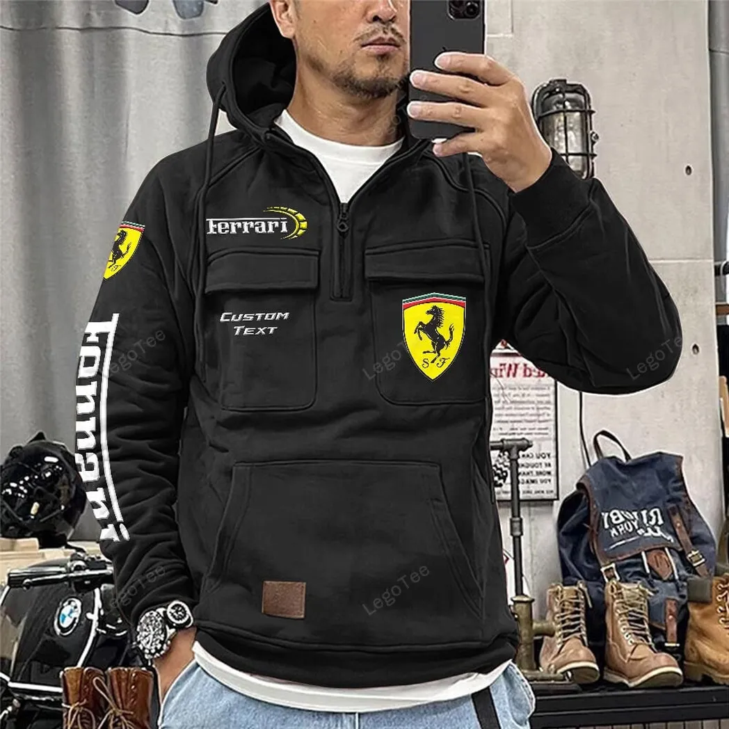 ferrari hoodie reiverschluss taktischer all over print hoodie ferrari schwarz car96021425683 2 iccpk