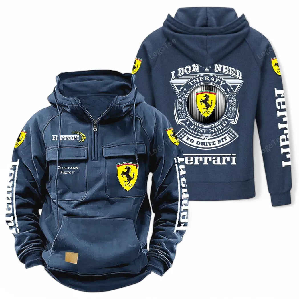 Ferrari Tactical Quarter Zip Hoodie CAR106021525026 - Dunkelblau