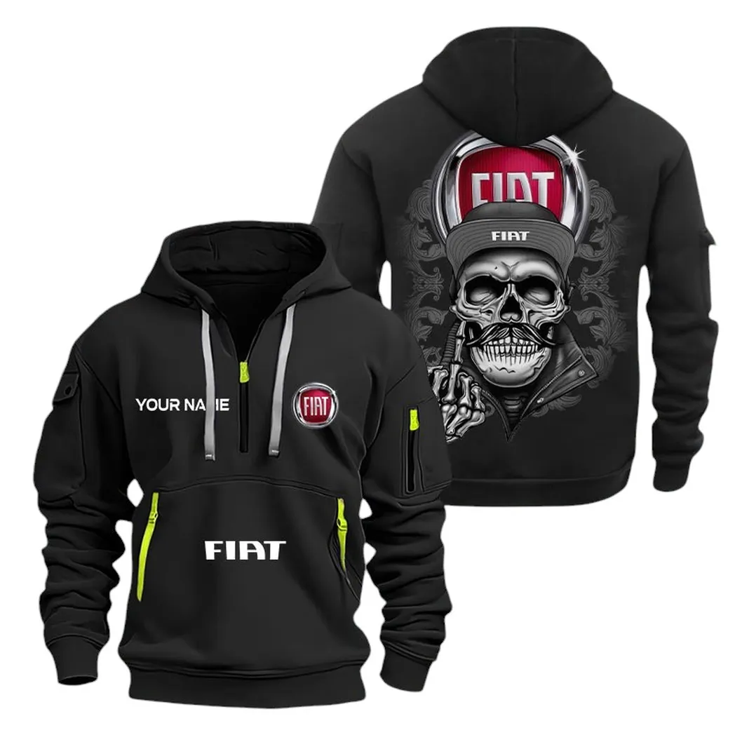 fiat half zip hoodie for men gift for fiat fan car166022625135 schwarz qthal