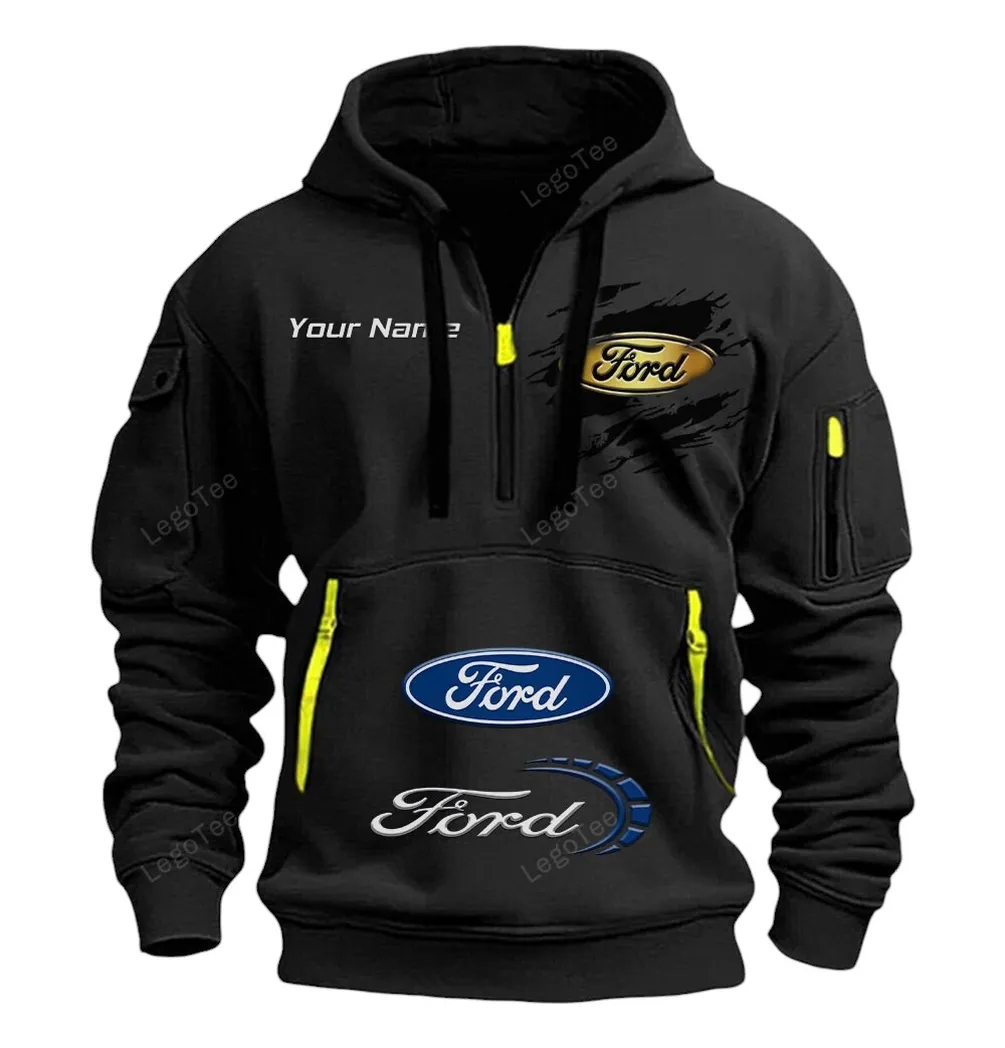 ford half zip hoodie car113021425778 best gift for him husband boyfriend schwarz eqc8b