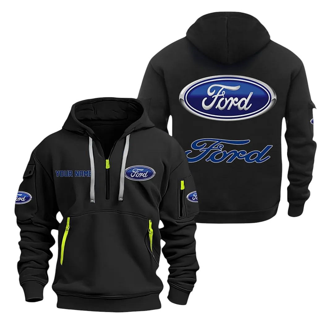 ford half zip hoodie for men gift for ford lovers car20022125670 schwarz mwpih