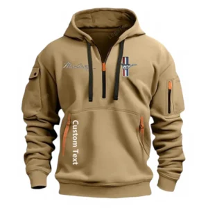 ford mustang half zip hoodie for men gift for him husband boyfriend khaki car112021425560 3 zp27m