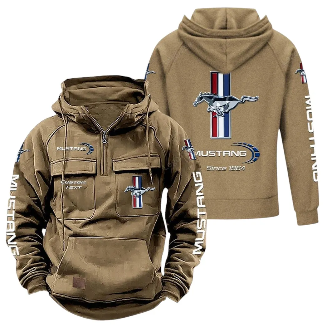 ford mustang hoodie reiverschluss taktischer all over print hoodie ford mustang khaki car96021425678 4