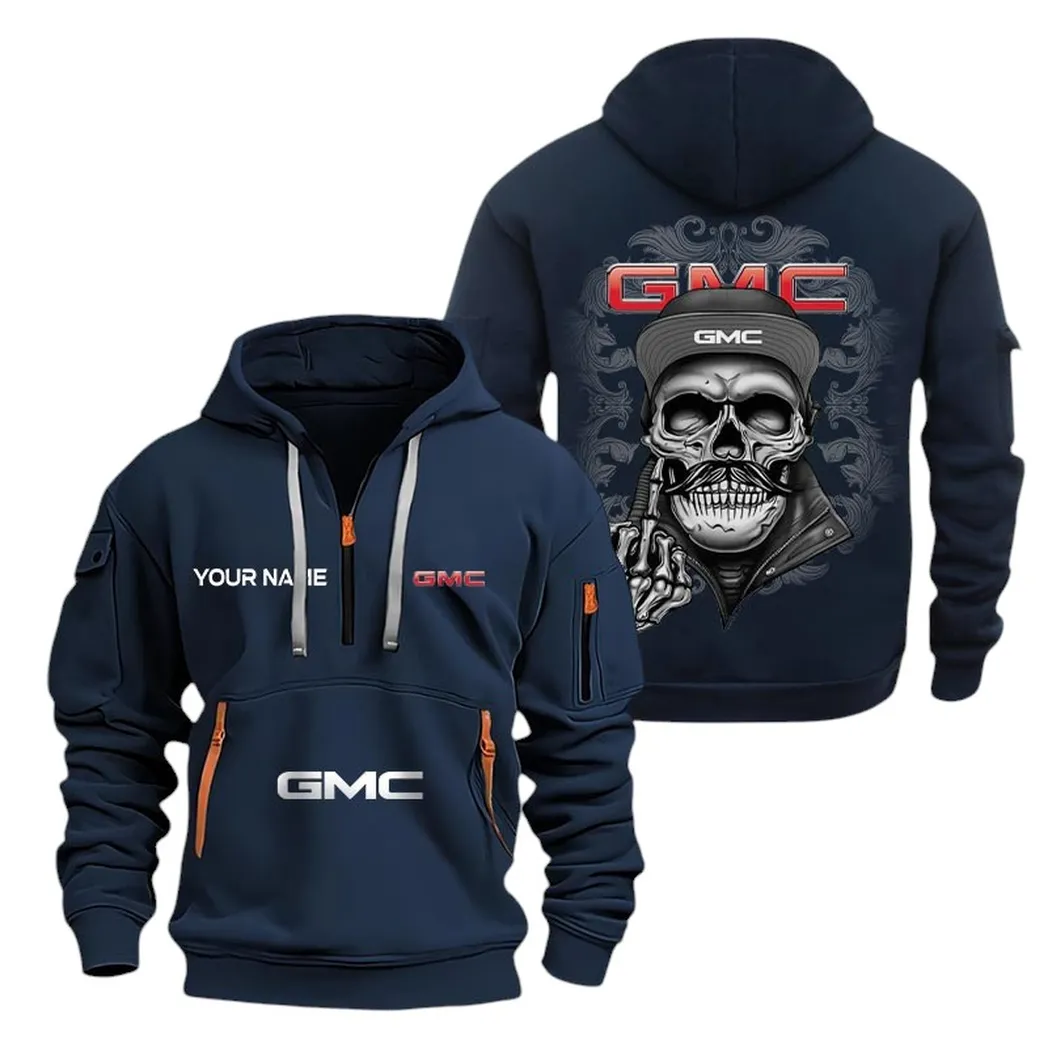 gmc half zip hoodie for men gift for gmc fan car166022625221 marineblau