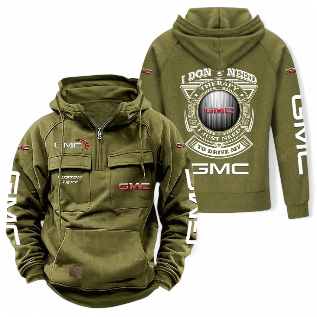 GMC Tactical Quarter Zip Hoodie CAR106021525028 - Olivgrün