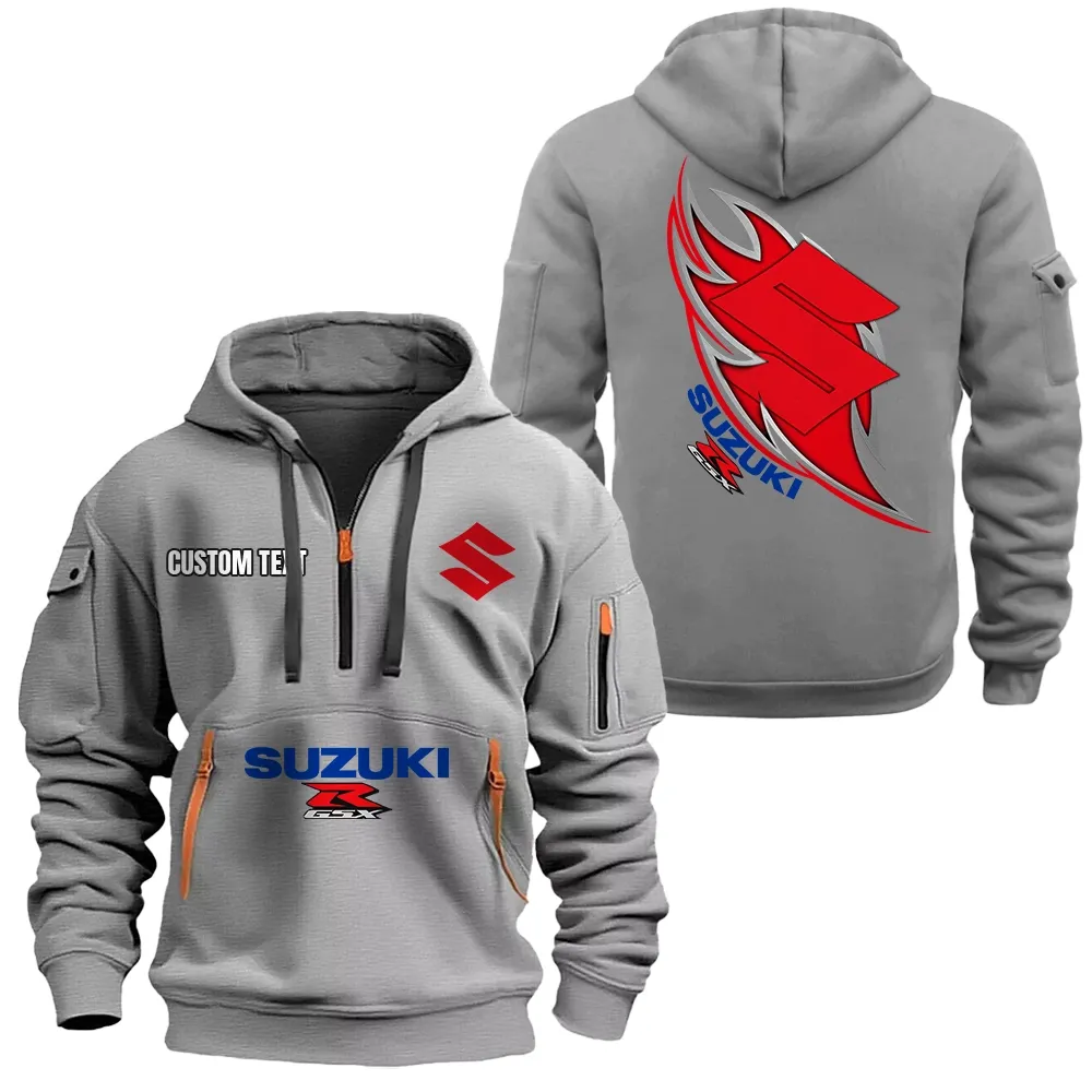 Gsx Hoodie Reißverschluss CAR1701112091, CAR Kapuzenpullover mit Allover-Druck - Grau