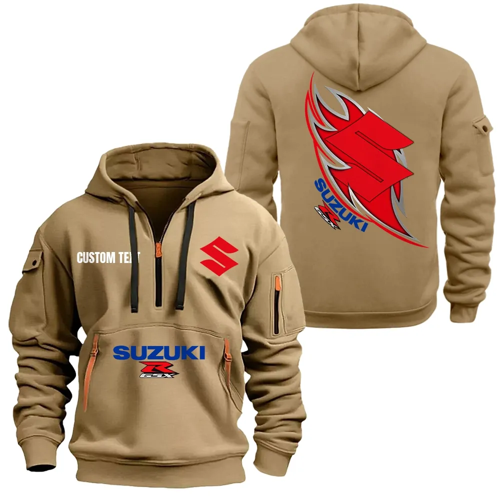 Gsx Hoodie Reißverschluss CAR1701112091, CAR Kapuzenpullover mit Allover-Druck - Khaki