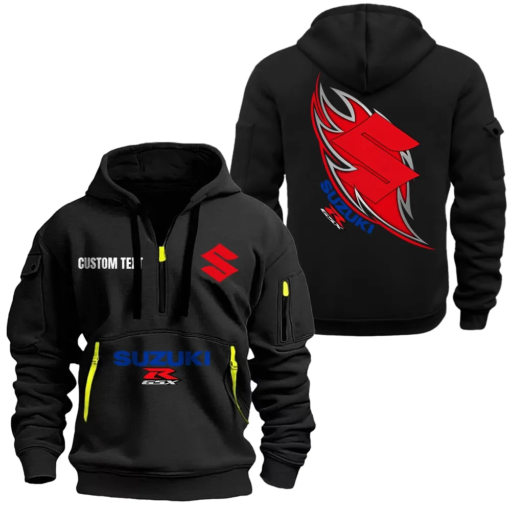 Gsx Hoodie Reißverschluss CAR1701112091, CAR Kapuzenpullover mit Allover-Druck - Schwarz