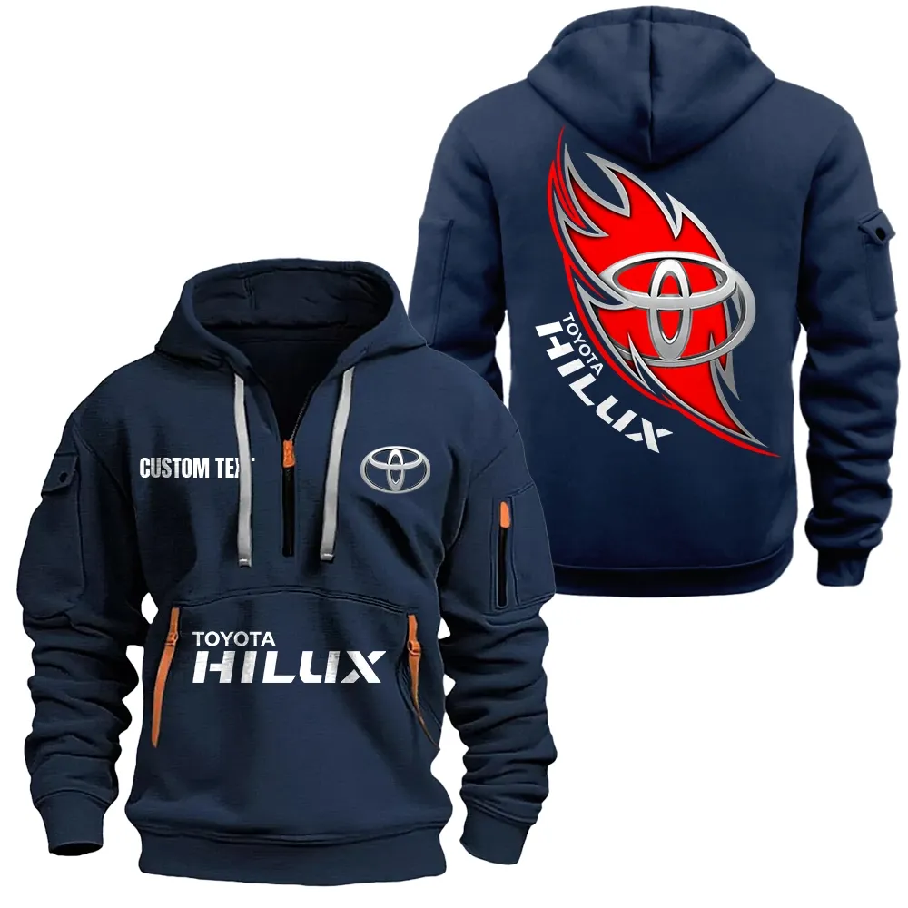 Hilux Hoodie Reißverschluss CAR1701112093, CAR Kapuzenpullover mit Allover-Druck - Marineblau